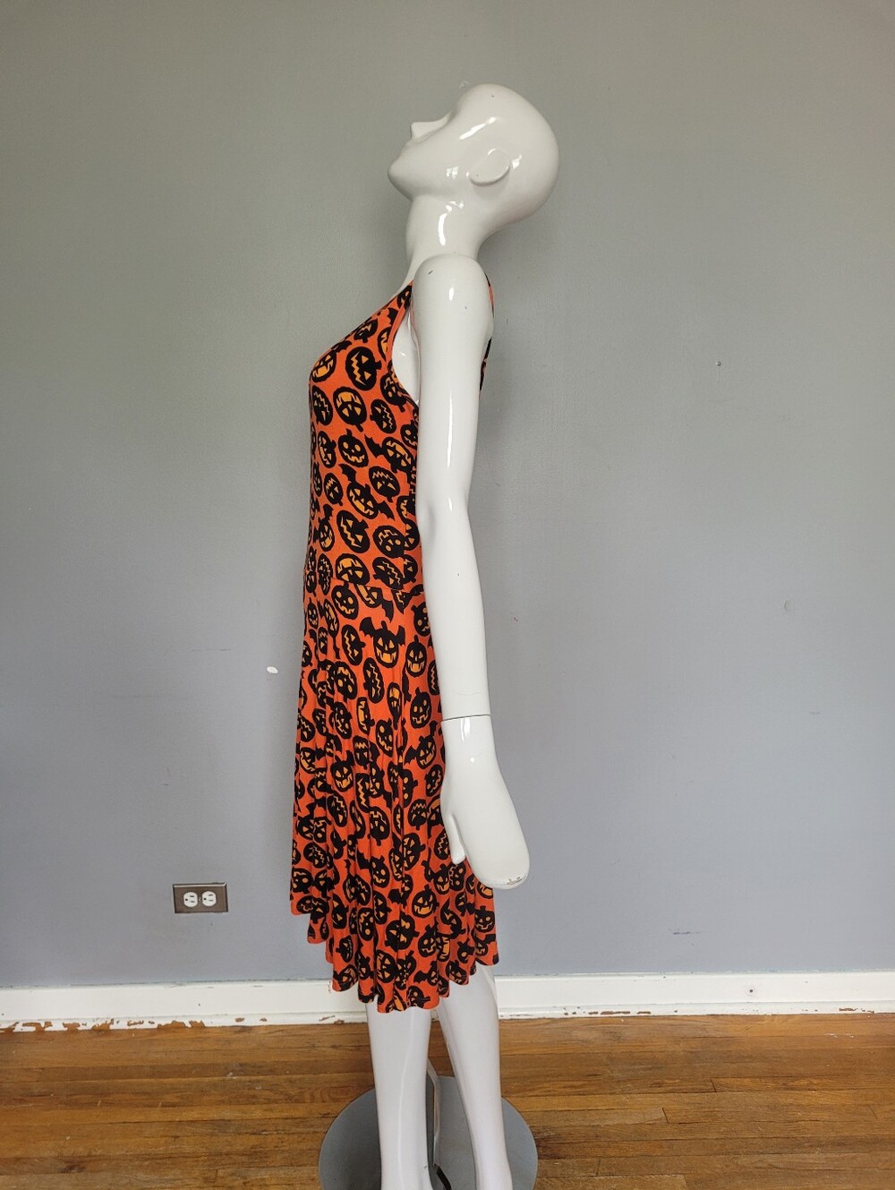 Sourpuss Batty Pumpkins Skater Dress, GUC, Size L - Picture 3 of 8